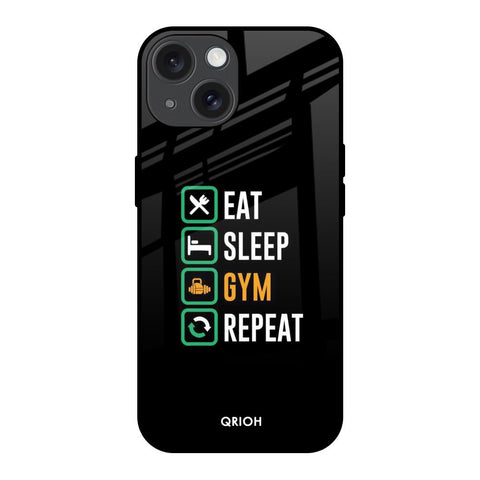 Daily Routine iPhone 15 Glass Back Cover Online