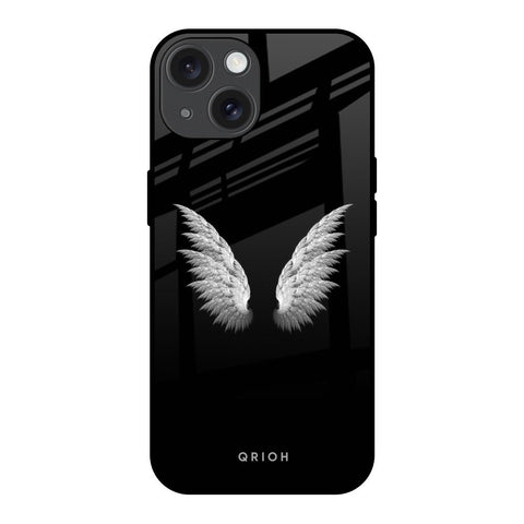 White Angel Wings iPhone 15 Glass Back Cover Online