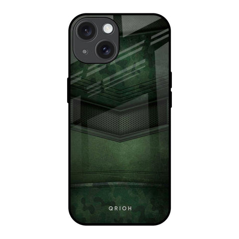 Green Leather iPhone 15 Glass Back Cover Online