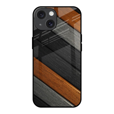 Tri Color Wood iPhone 15 Glass Back Cover Online