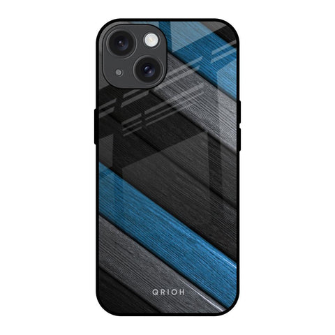 Multicolor Wooden Effect iPhone 15 Glass Back Cover Online