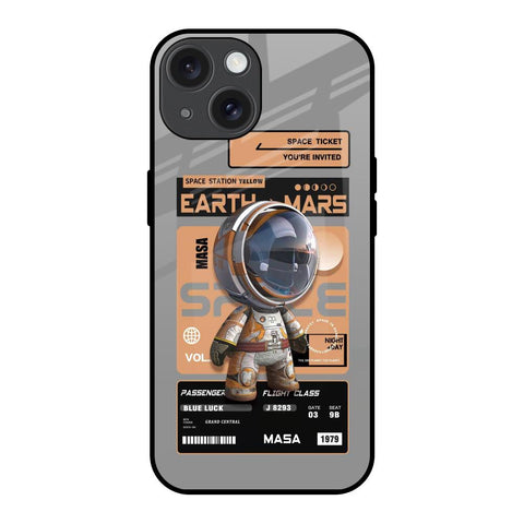 Space Ticket iPhone 15 Glass Back Cover Online