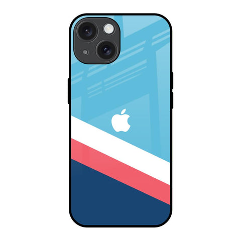Pink & White Stripes iPhone 15 Glass Back Cover Online