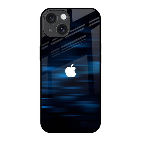Blue Rough Abstract iPhone 15 Glass Back Cover Online