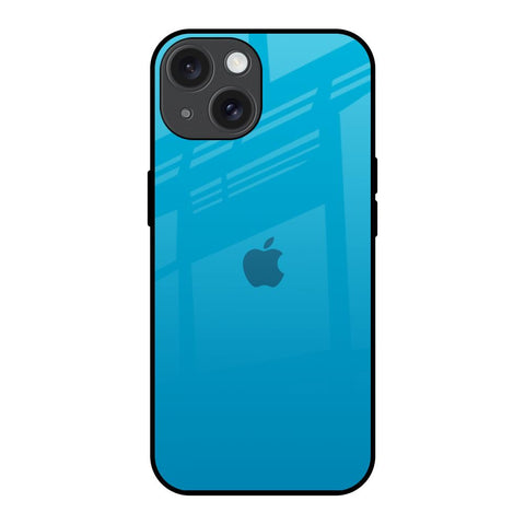 Blue Aqua iPhone 15 Glass Back Cover Online