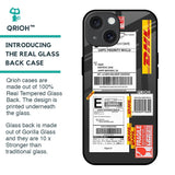 Cool Barcode Label Glass Case For iPhone 15