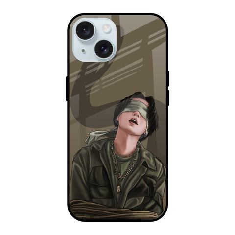 Blind Fold iPhone 15 Glass Back Cover Online