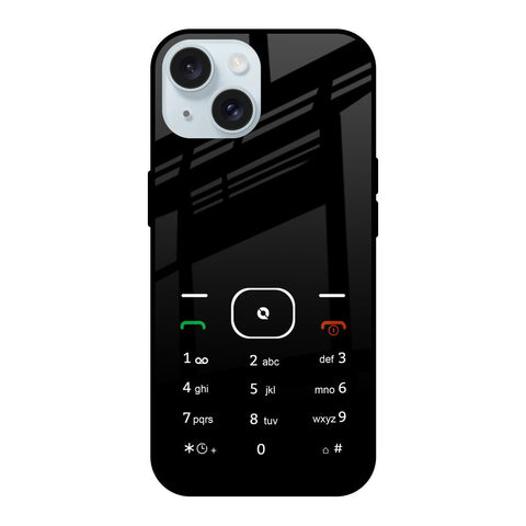 Classic Keypad Pattern iPhone 15 Glass Back Cover Online