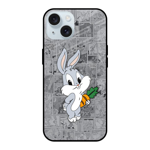 Cute Baby Bunny iPhone 15 Glass Back Cover Online