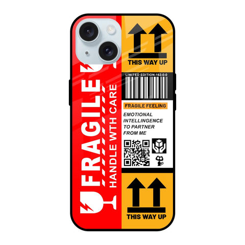 Handle With Care iPhone 15 Glass Back Cover Online