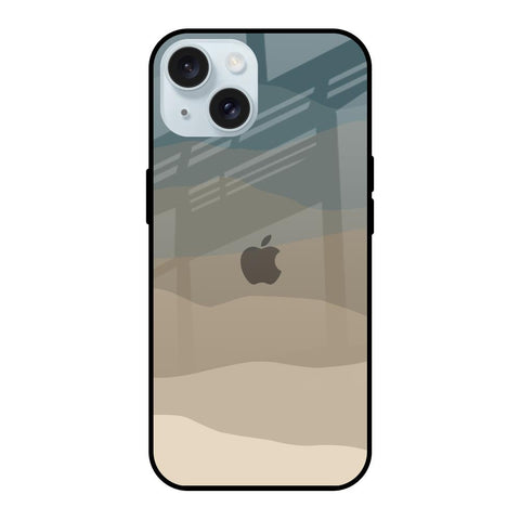 Abstract Mountain Pattern iPhone 15 Glass Back Cover Online
