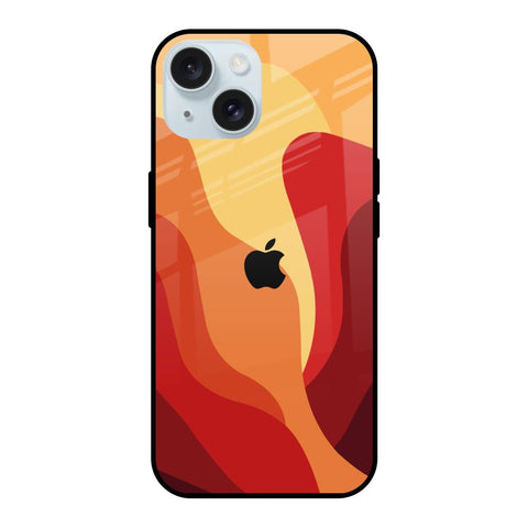 Magma Color Pattern iPhone 15 Glass Back Cover Online