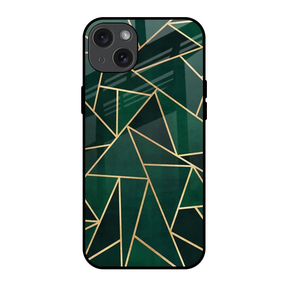 Abstract Green iPhone 15 Plus Glass Back Cover Online