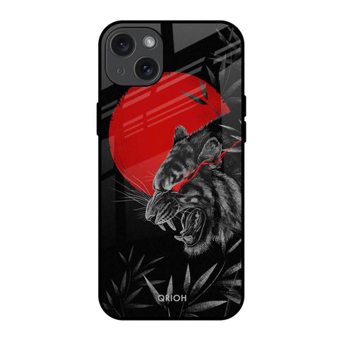 Red Moon Tiger iPhone 15 Plus Glass Back Cover Online