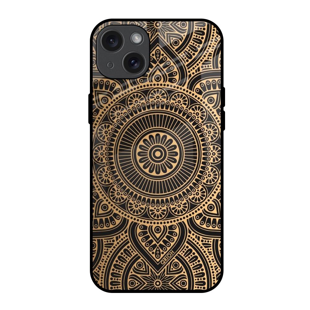 Luxury Mandala iPhone 15 Plus Glass Back Cover Online