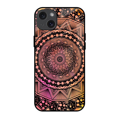 Floral Mandala iPhone 15 Plus Glass Back Cover Online