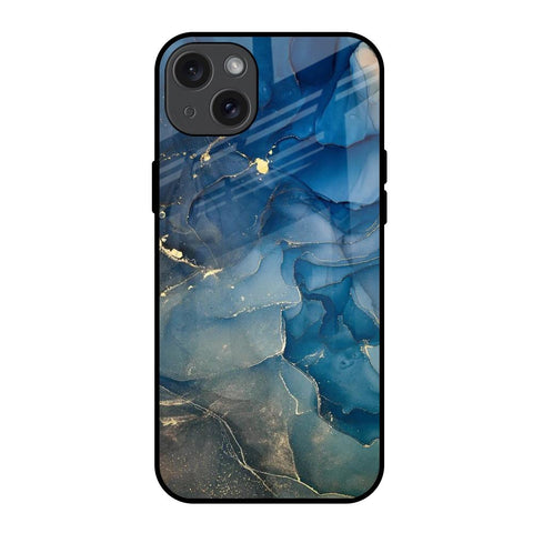 Blue Cool Marble iPhone 15 Plus Glass Back Cover Online