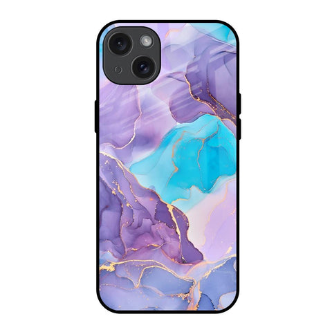 Alcohol ink Marble iPhone 15 Plus Glass Back Cover Online