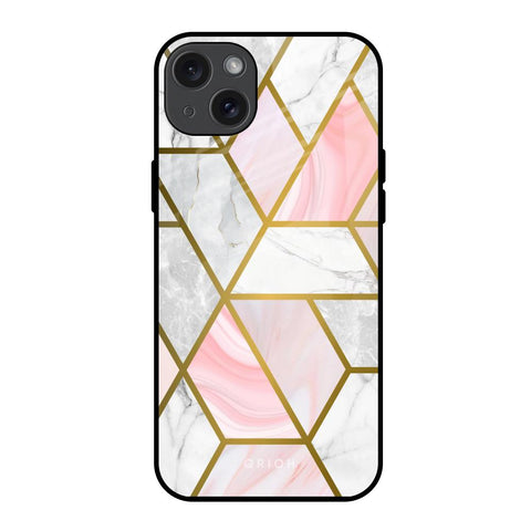 Geometrical Marble iPhone 15 Plus Glass Back Cover Online