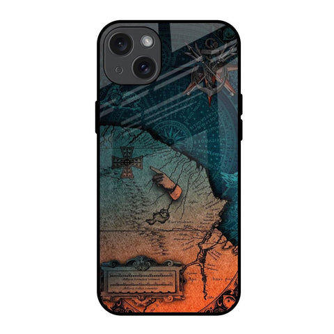 Geographical Map iPhone 15 Plus Glass Back Cover Online