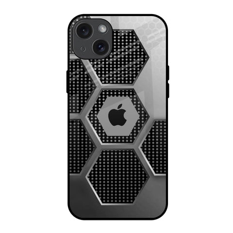Hexagon Style iPhone 15 Plus Glass Back Cover Online