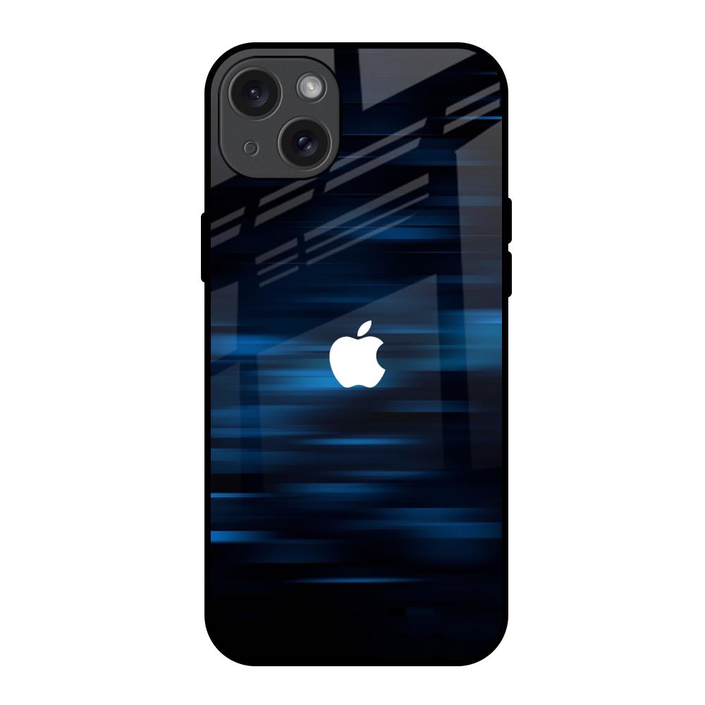 Blue Rough Abstract iPhone 15 Plus Glass Back Cover Online