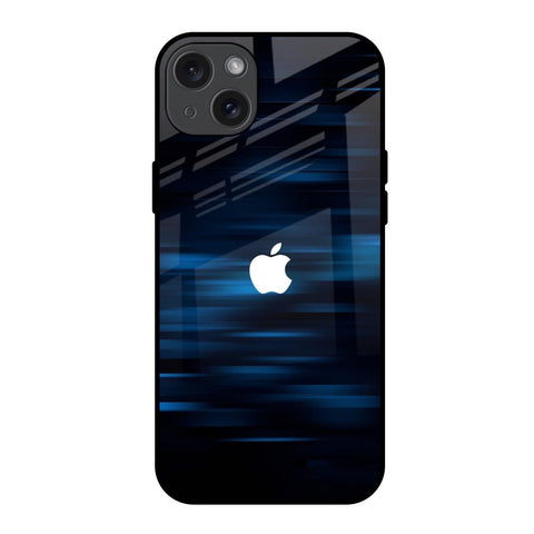 Blue Rough Abstract iPhone 15 Plus Glass Back Cover Online