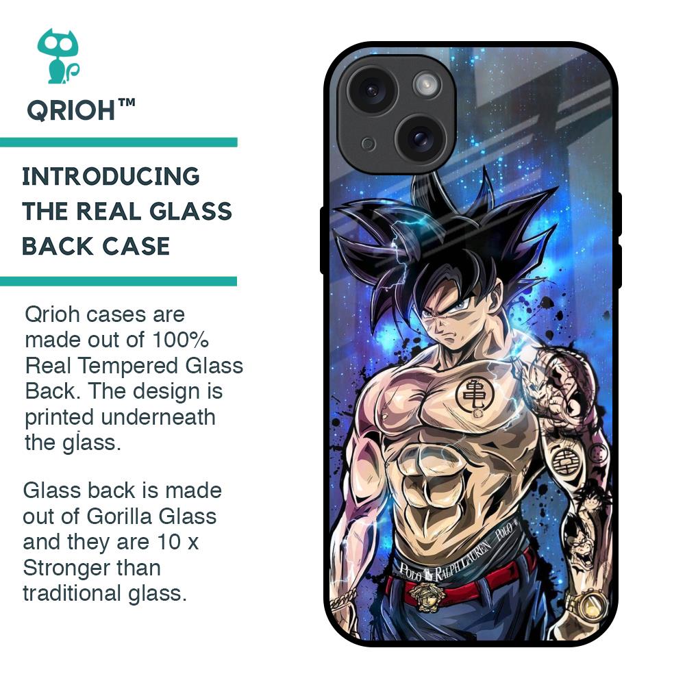 Branded Anime Glass Case for iPhone 15 Plus