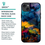 Multicolor Oil Painting Glass Case for iPhone 15 Plus