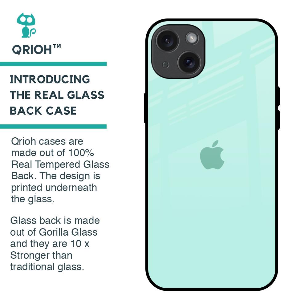 Teal Glass Case for iPhone 15 Plus