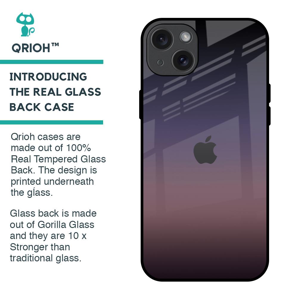 Grey Ombre Glass Case for iPhone 15 Plus