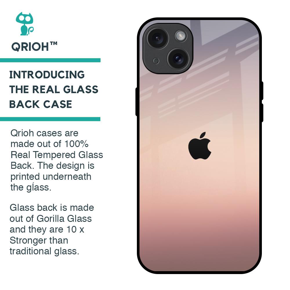 Golden Mauve Glass Case for iPhone 15 Plus