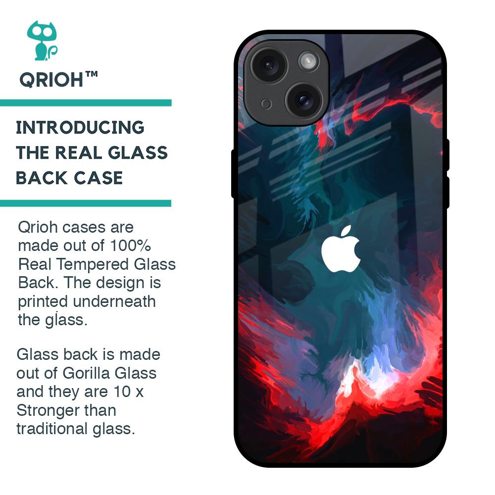 Brush Art Glass Case For iPhone 15 Plus