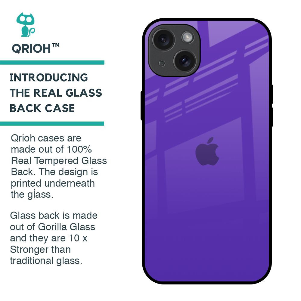 Amethyst Purple Glass Case for iPhone 15 Plus