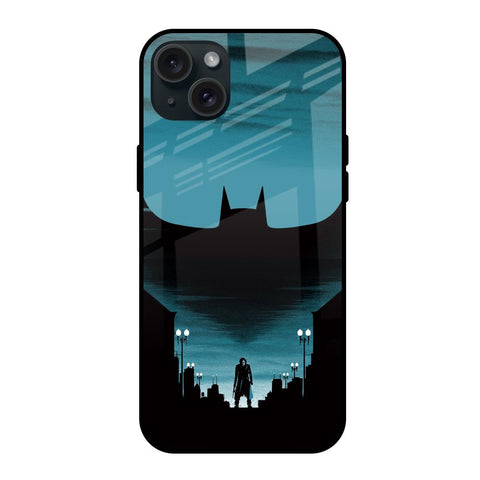 Cyan Bat iPhone 15 Plus Glass Back Cover Online