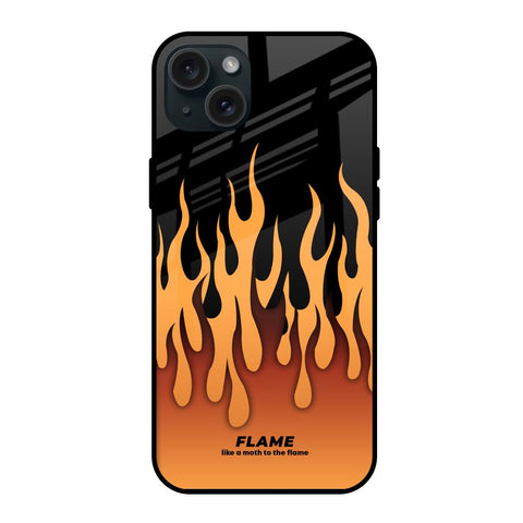 Fire Flame iPhone 15 Plus Glass Back Cover Online
