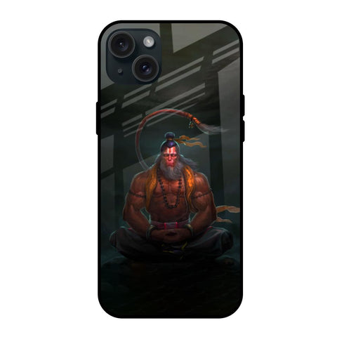 Lord Hanuman Animated iPhone 15 Plus Glass Back Cover Online