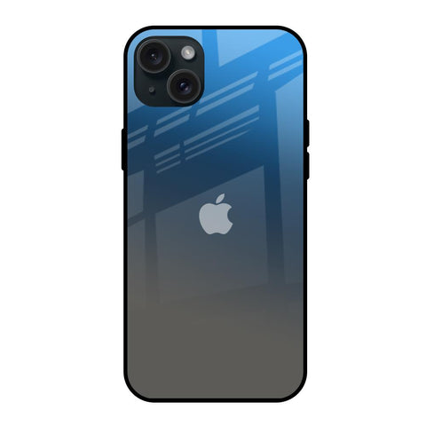 Blue Grey Ombre iPhone 15 Plus Glass Back Cover Online