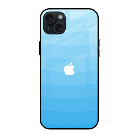 Wavy Blue Pattern iPhone 15 Plus Glass Back Cover Online