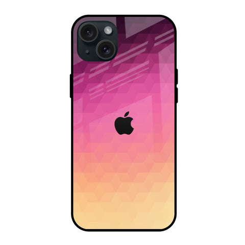 Geometric Pink Diamond iPhone 15 Plus Glass Back Cover Online