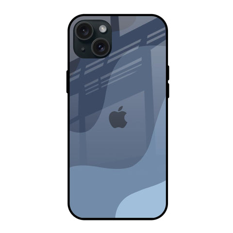 Navy Blue Ombre iPhone 15 Plus Glass Back Cover Online