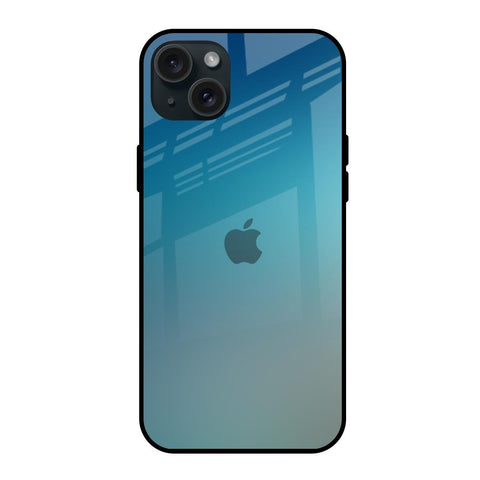 Sea Theme Gradient iPhone 15 Plus Glass Back Cover Online