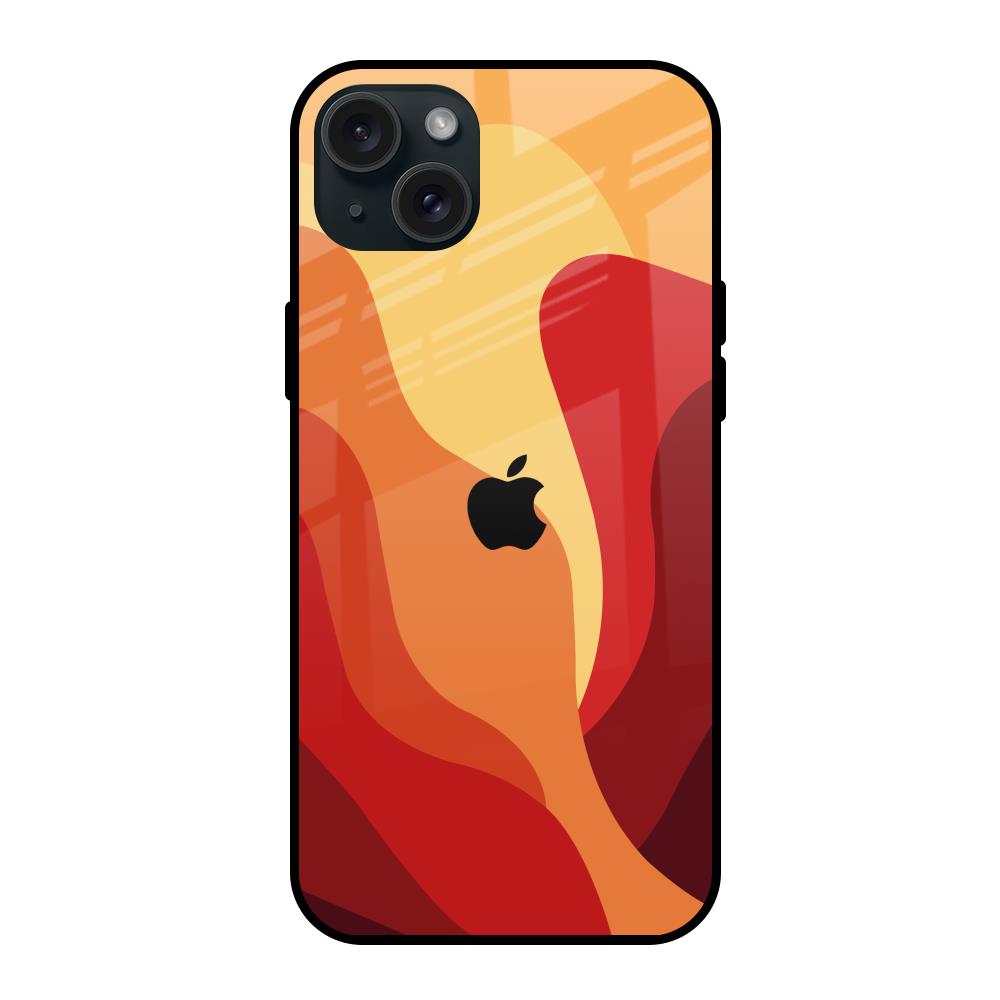 Magma Color Pattern iPhone 15 Plus Glass Back Cover Online