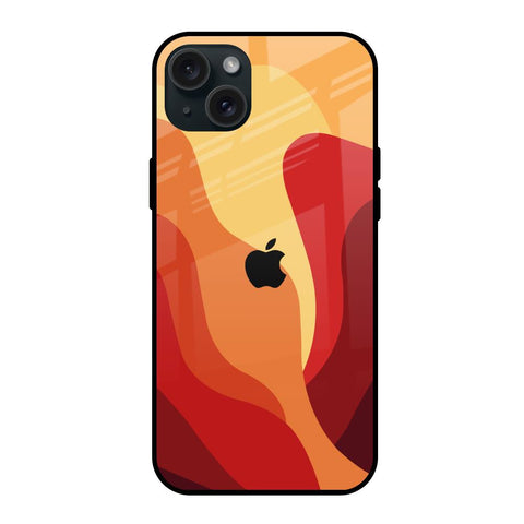 Magma Color Pattern iPhone 15 Plus Glass Back Cover Online