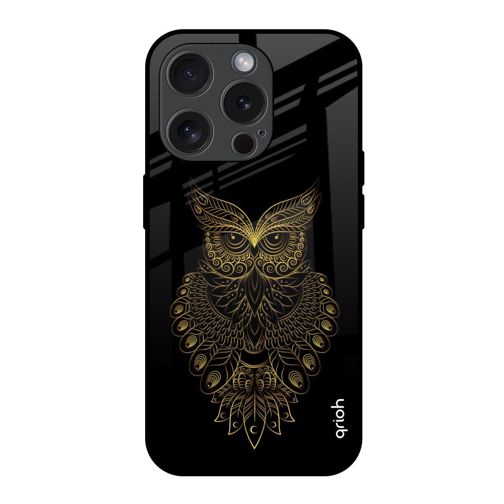 Golden Owl iPhone 15 Pro Glass Back Cover Online