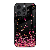 Heart Rain Fall iPhone 15 Pro Glass Back Cover Online