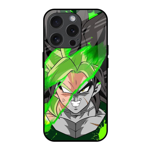 Anime Green Splash iPhone 15 Pro Glass Back Cover Online
