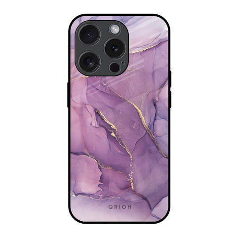 Purple Gold Marble iPhone 15 Pro Glass Back Cover Online