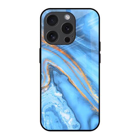 Vibrant Blue Marble iPhone 15 Pro Glass Back Cover Online