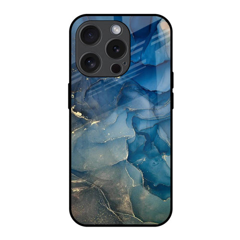 Blue Cool Marble iPhone 15 Pro Glass Back Cover Online